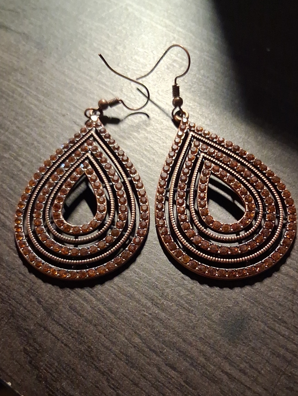 paparazzi Brown Teardrop Dangle Earrings